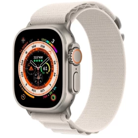 Apple Watch Ultra GPS+Cellular 49mm, ремешок "Starlight Alpine Loop" M 145–190mm (MQF03)