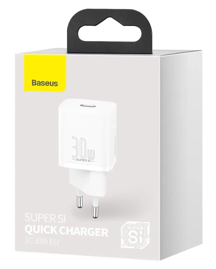 Сетевое зарядное устройство Baseus Super Si Quick charger 30W EU, Белое (CCSUP-J02). Фото 5