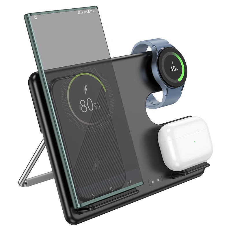 Беспроводное зарядное устройство Hoco CQ2 Flash 15W, Black. Фото 3