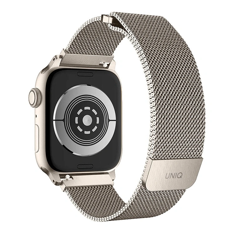 Ремешок Uniq Dante Strap Mesh Steel для Apple Watch 38/40/41/42мм, Starlight (41MM-DANSLGT). Фото 2