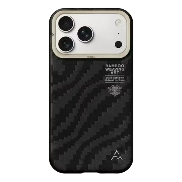 Накладка AIRITY для iPhone 18 Pro Max / iPhone 17 Pro Max Bamboo Shadow Orient (MagSafe), Fog Black (МS-00014177). Фото 1