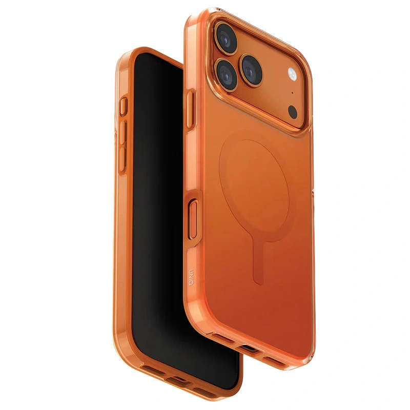 Накладка Uniq Clario Protective MagSafe для iPhone 17 Pro, Оранжевая (IP6.3P(2025)-CLARMVORG). Фото 1
