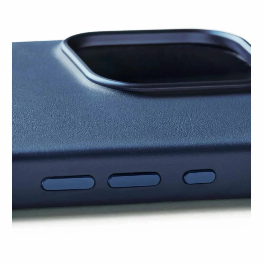 Накладка Mujjo Leather Case With MagSafe Compatible для iPhone 16 Pro Max, Blue (MUJJOCL055BL). Фото 5