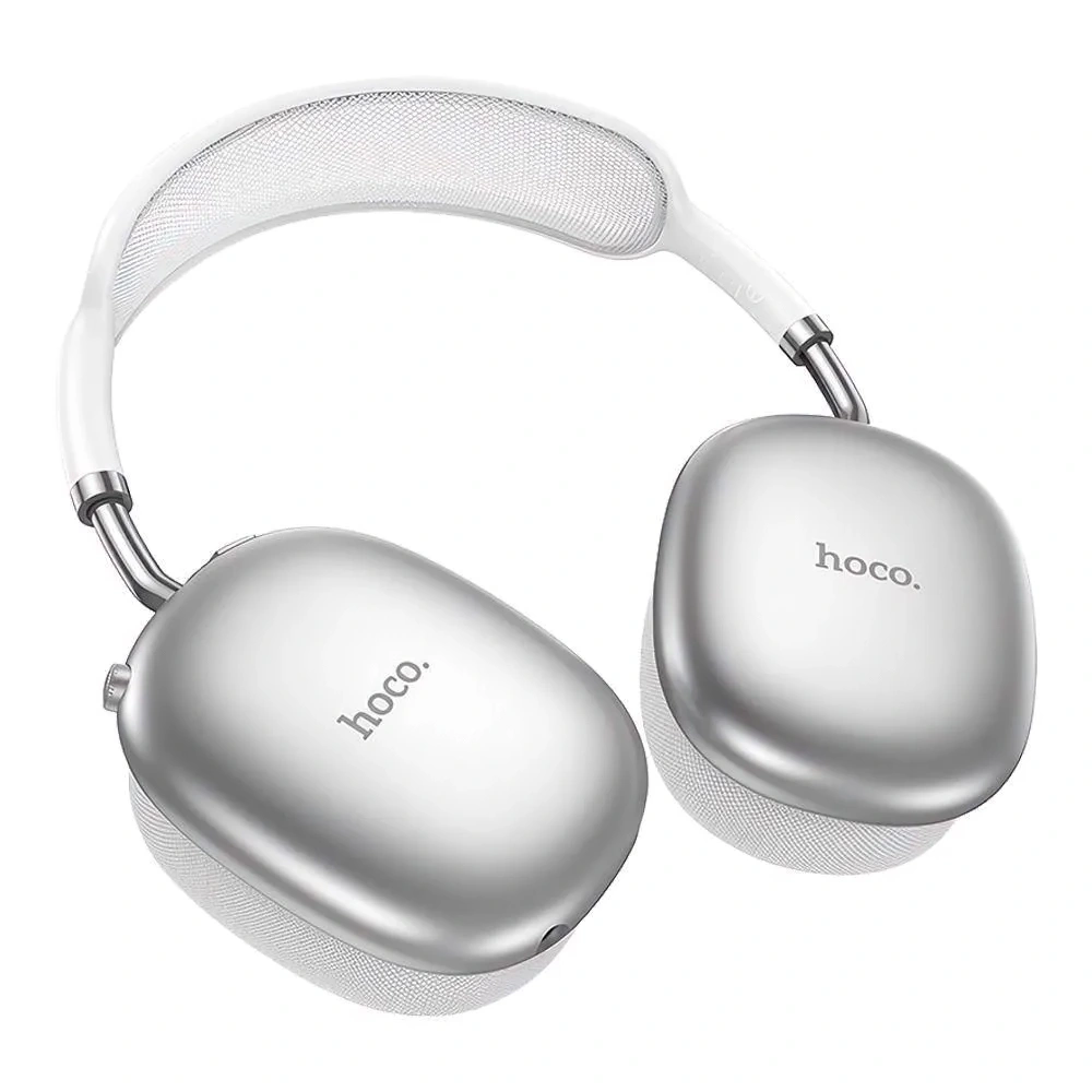Беспроводные наушники Hoco W55 Plus Happiness ANC BT, Серебристые (Silver). Фото 2