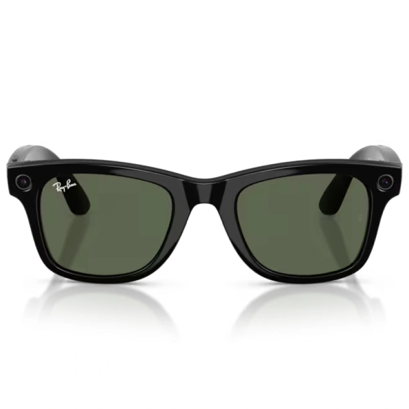 Умные очки Ray Ban Wayfarer (Gen 2) RW4012 Глянцевый чёрный/Зелёный фотохром M 150-50mm (601/7150). Фото 2