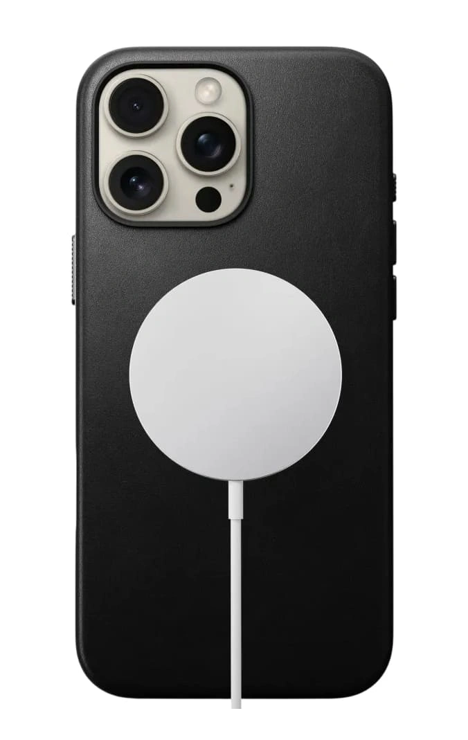 Накладка Nomad Traditional Leather Case With MagSafe для iPhone 16 Pro Max, Black (NM01388685). Фото 5