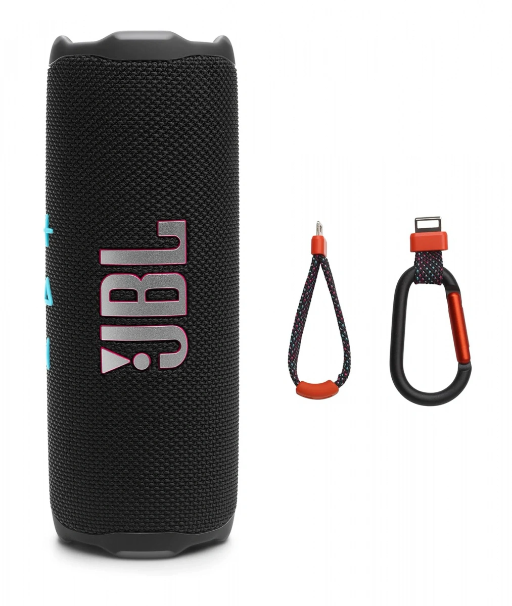 Беспроводная акустика JBL Flip 7, Чёрно-оранжевая. Фото 3