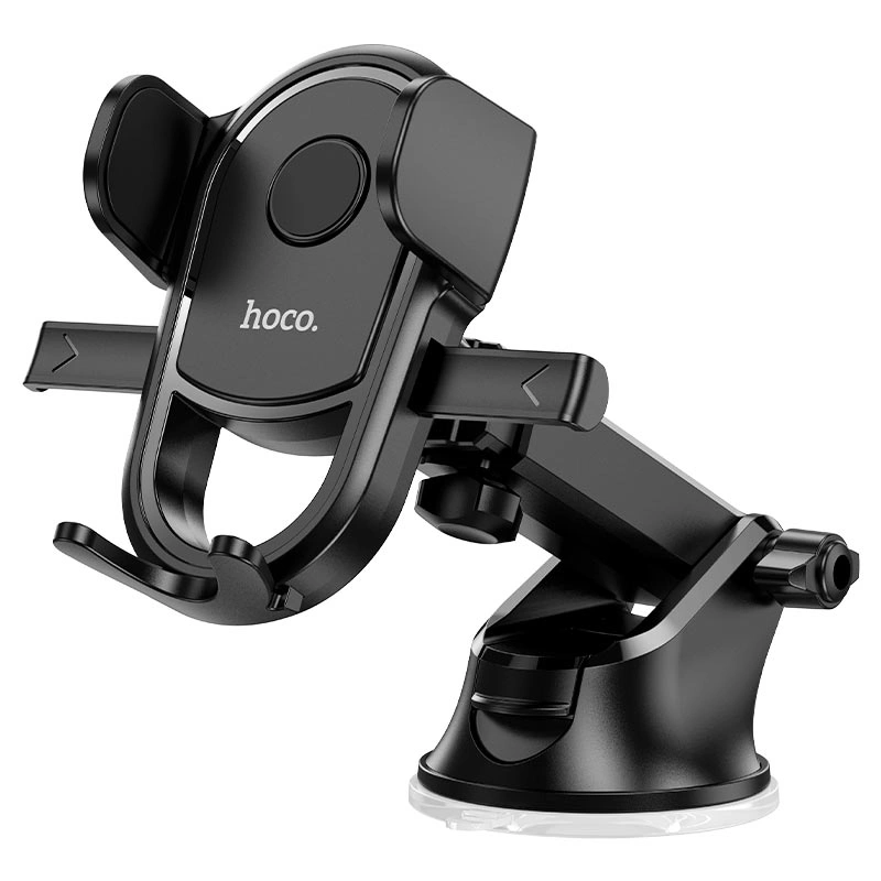 Держатель Hoco H5 Integrity one-key car holder (center console), Чёрный. Фото 5