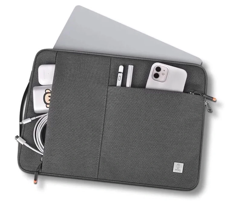 Чехол-Сумка Wiwu Alpha Slim Sleeve 14, Серая. Фото 2