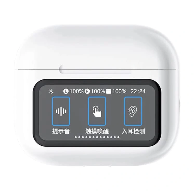 Беспроводные наушники Wiwu T23 TWS c сенсорным дисплеем, White. Фото 2