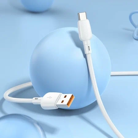 Кабель Borofone BX93, USB - USB Type-C, 6A, 100W, 1м, White. Фото 3
