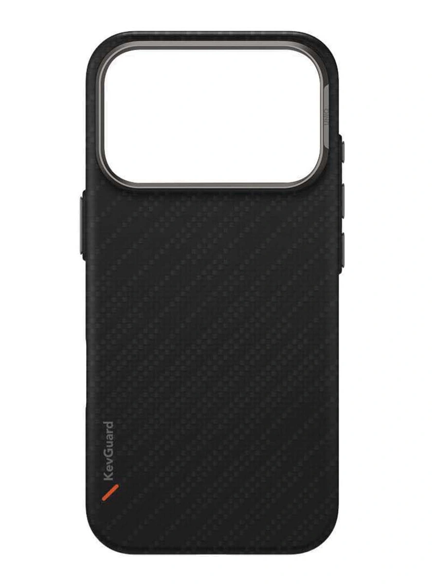 Накладка Uniq KEVA EDGE Full Kevlar MagSafe для iPhone 18 Pro / 17 Pro, Carbon Black (IP6.3P(2025)-KEVAEDMCBLK). Фото 3