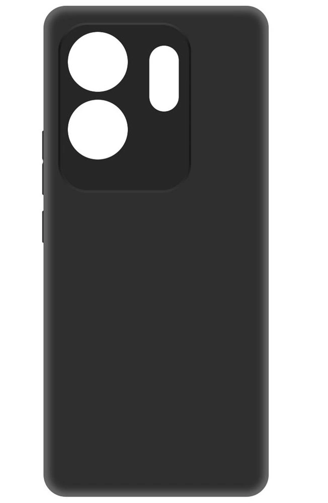 Накладка Krutoff Soft Case для Infinix Zero 30 4G, Чёрная. Фото 1