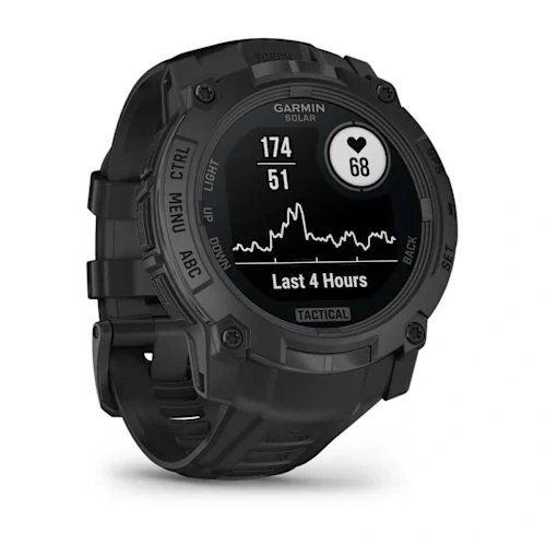 Умные часы Garmin Instinct 3 50mm, Solar, Tactical Edition, Black with Black Band (010-02935-90). Фото 3