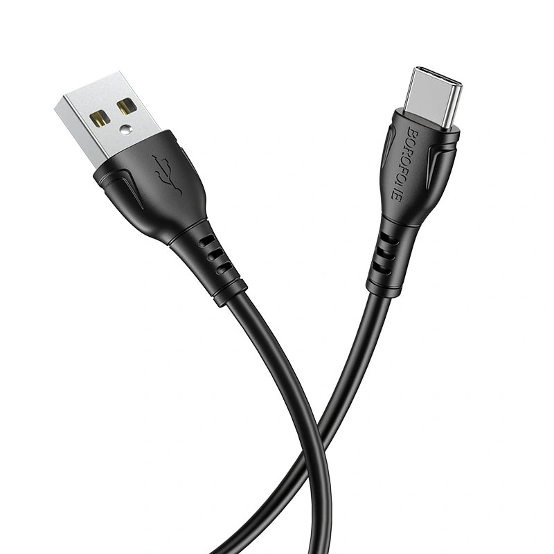 Кабель Borofone BX51 Triumph USB for Type-C 3A 1м, Чёрный. Фото 1