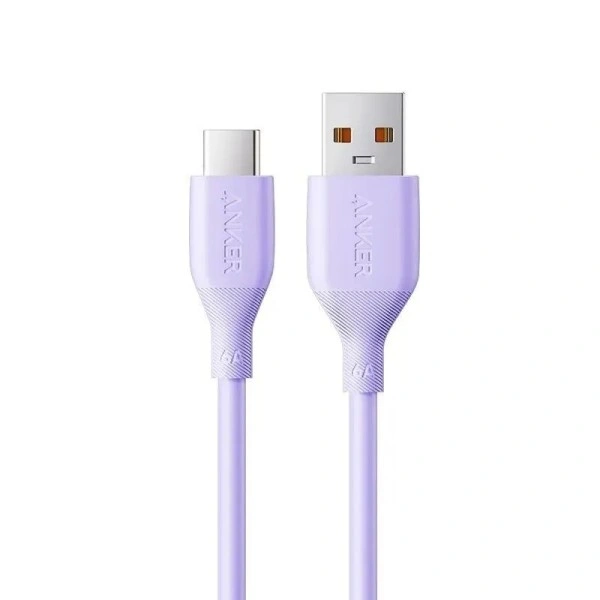 Кабель Anker USB-A to USB-C 1m 6A TPE, Фиолетовый (A80016Q1). Фото 1
