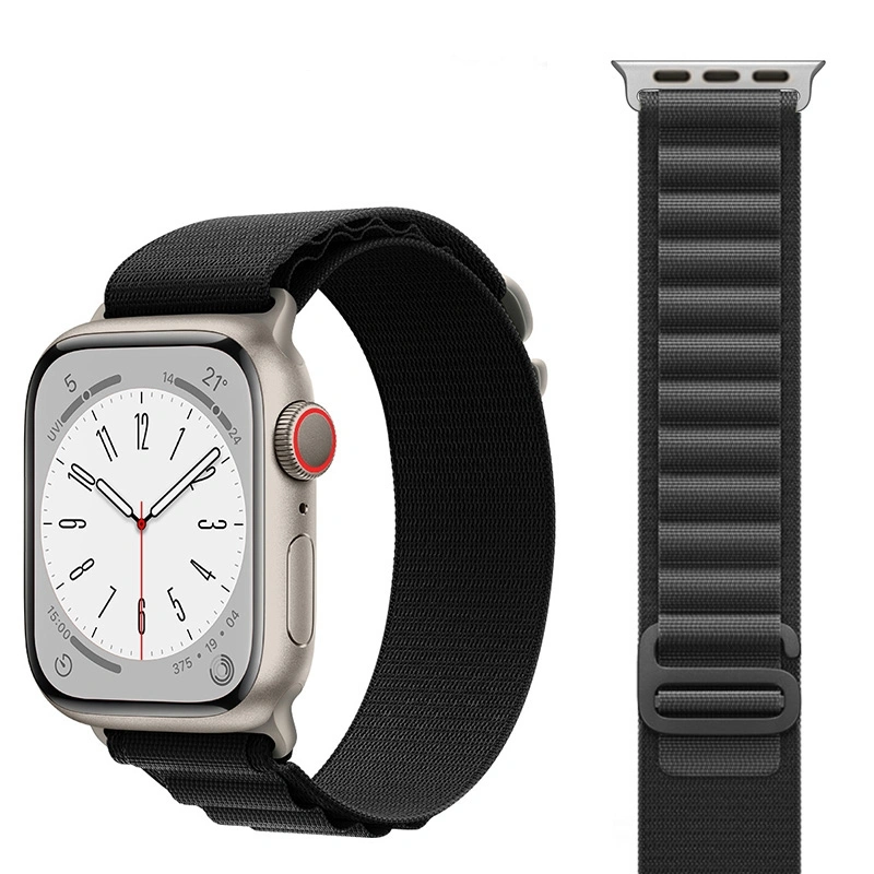 Ремешок Alpine Solo Loop для Apple Watch 38/40/41/42мм, Чёрный. Фото 1