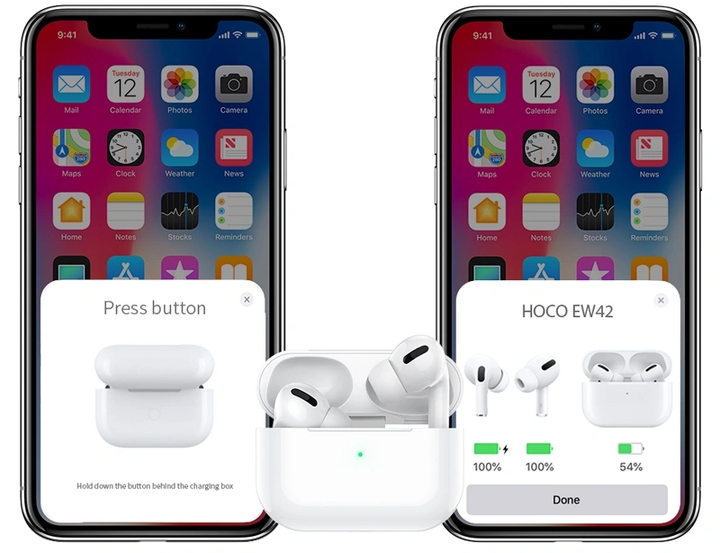 Беспроводные наушники Hoco EW42 TWS, Белые. Фото 5