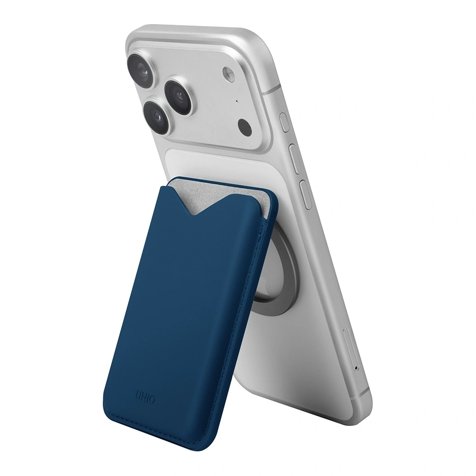 Магнитный бумажник Uniq для iPhone Lyden Evo Magnetic Card Holder, Синий (LYDENEVO-STBLUE). Фото 2