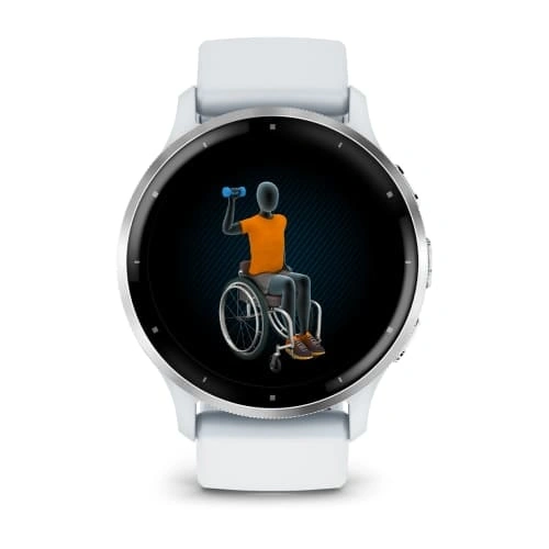 Умные часы Garmin Venu 3 Whitestone with Silver Buckle. Фото 4