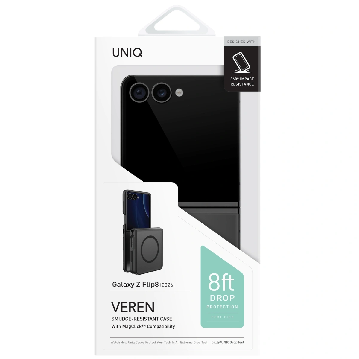 Чехол Uniq Veren (MagSafe) для Samsung Galaxy Z Flip8, Smoky Frost (GZFLIP8-VERNAFMSFST). Фото 2