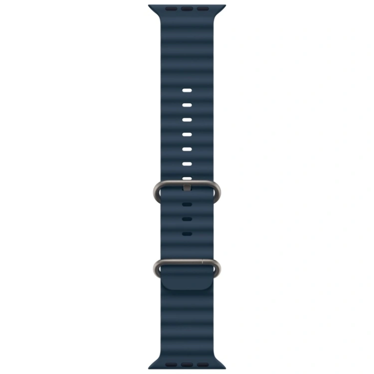Apple Watch Ultra 2 GPS+Cellular 49mm, Natural Titanium, Navy Ocean Band, One Size 130–200mm (MX4D3). Фото 4