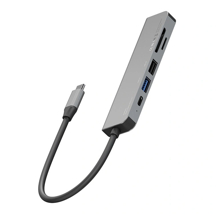 Хаб EnergEA AluHUB HD PRO2 6-in-1 Superspeed Aluminium USB-C 60W, Gunmetal (HUB-HD3-GUN). Фото 3