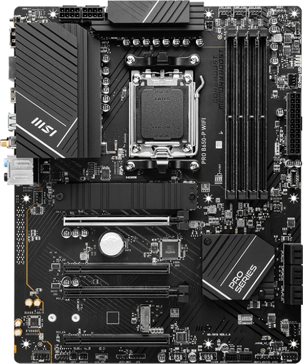 Материнская плата MSI PRO B650-P WIFI (AM5, ATX). Фото 1