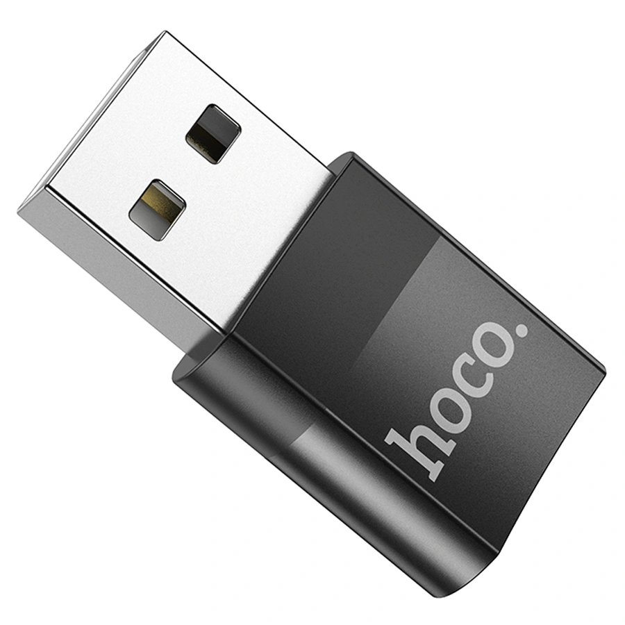 Переходник Hoco UA17 USB to Type-C USB2.0, Чёрный. Фото 5
