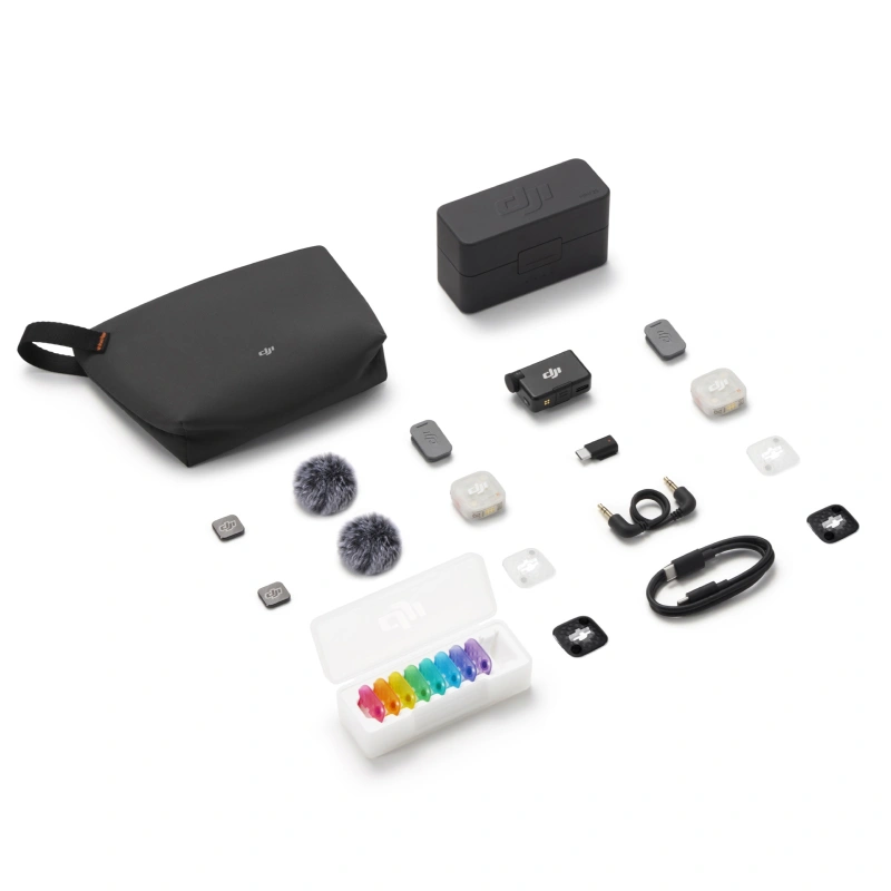 Микрофон беспроводной DJI Mic Mini 2S (2 TX + 1 RX + Charging Case) (DMMR03/DMMT03). Фото 1