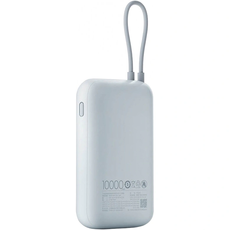 Внешний аккумулятор XiaoMi Mi Power Bank With Cable USB-C 10000mAh Pocket Version (P15ZM), Голубой (BHR7007CN). Фото 2