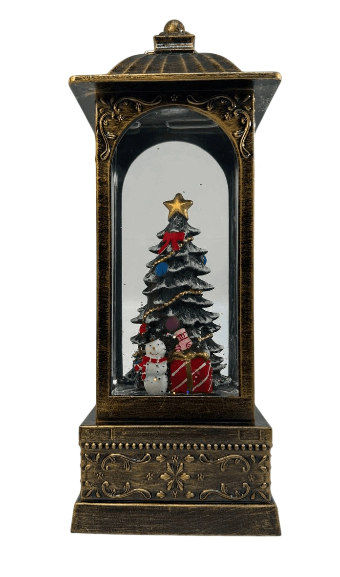 Декоративный светильник Елка в снегу (DS835B) с музыкой большой. Фото 1