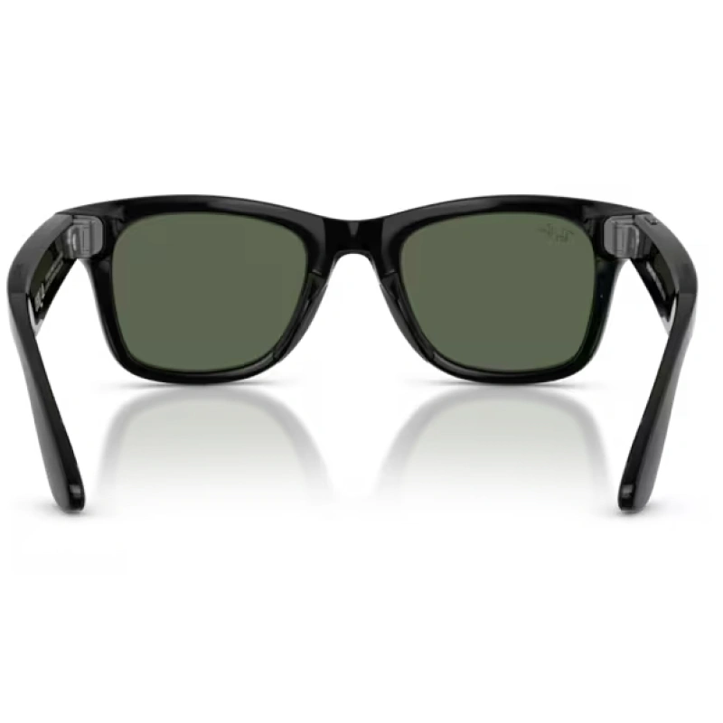 Умные очки Ray Ban Wayfarer (Gen 2) RW4012 Глянцевый чёрный/Зелёный фотохром M 150-50mm (601/7150). Фото 4