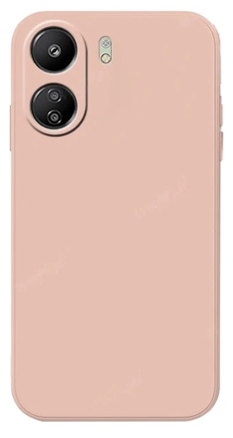 Накладка Silicone Case для Redmi 13C/Poco C65, Пудровая. Фото 1