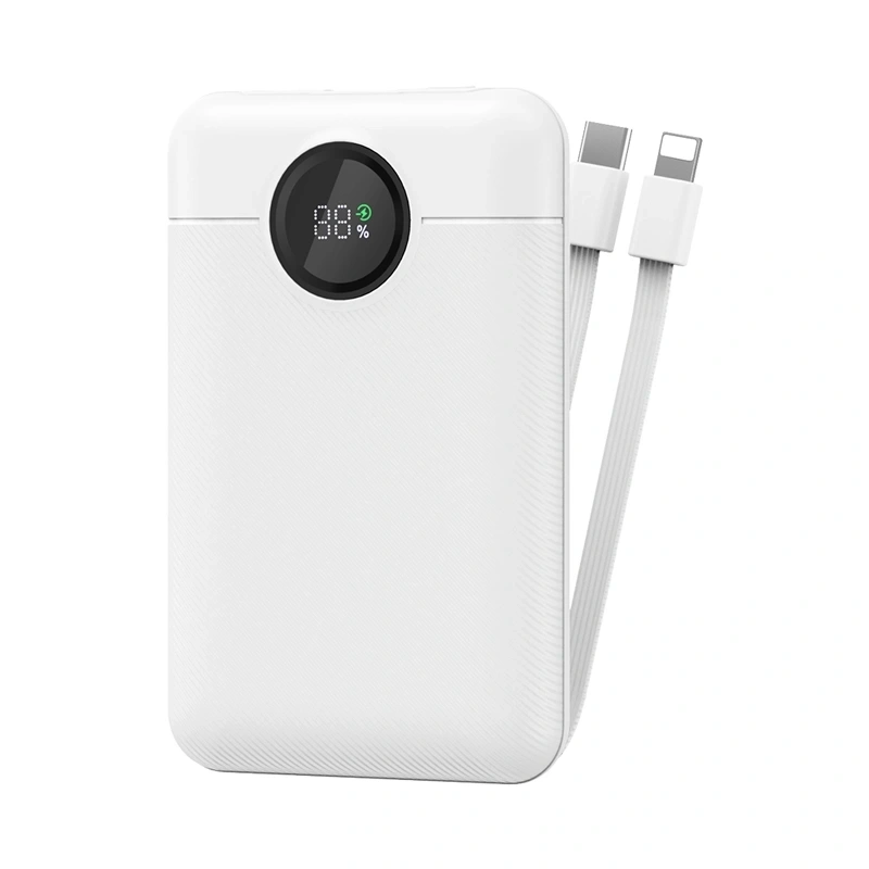 Внешний аккумулятор Wiwu 22.5W 10000 mAh PD Dual Cable, White (Wi-P022). Фото 3