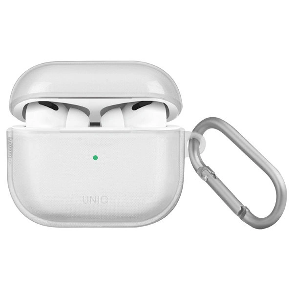 Чехол Uniq для наушников AirPods 3 Glase TPU case with carabin, Clear (AIRPODS(2021)-GLSCLR). Фото 1