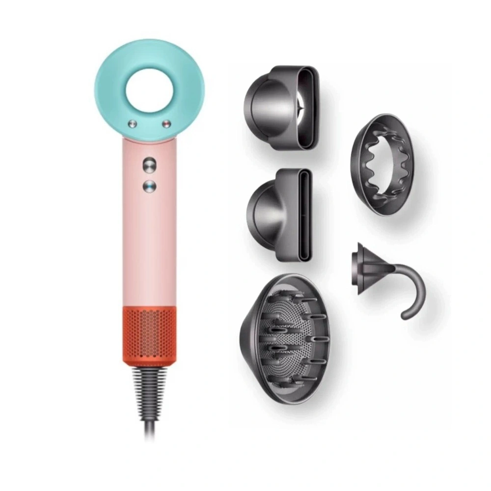 Фен для волос SenCiciMen Hair Dryer HD15, Розовый/бирюзовый/оранжевый (5 насадок). Фото 1