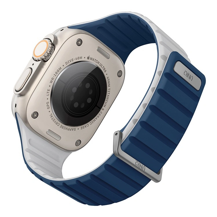 Ремешок Uniq для Apple Watch 44/45/46/49мм Revix EVO reversible Magnetic Royal, Blue/Chalk (49MM-REVERBLUCHK). Фото 3