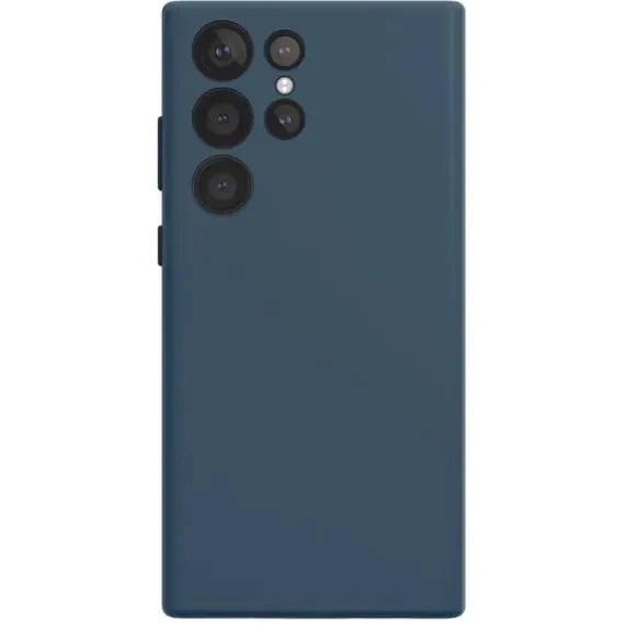 Накладка Silicone Case Logo для Samsung Galaxy S24 Ultra, Тёмно-синяя. Фото 1