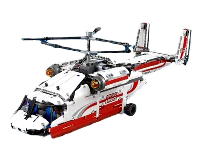 Конструктор Mould King Power Brick 15012. Грузовой вертолёт, 738 деталей , пульт ДУ, двигатель. Фото 3