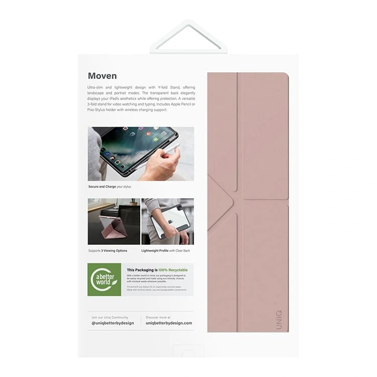 Чехол Uniq для iPad Air 13 M3, M2 Moven, Pink (PDA13(2024)-MOVPNK). Фото 5