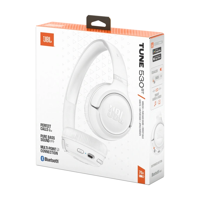 Беспроводные наушники JBL Tune 530BT, White. Фото 8