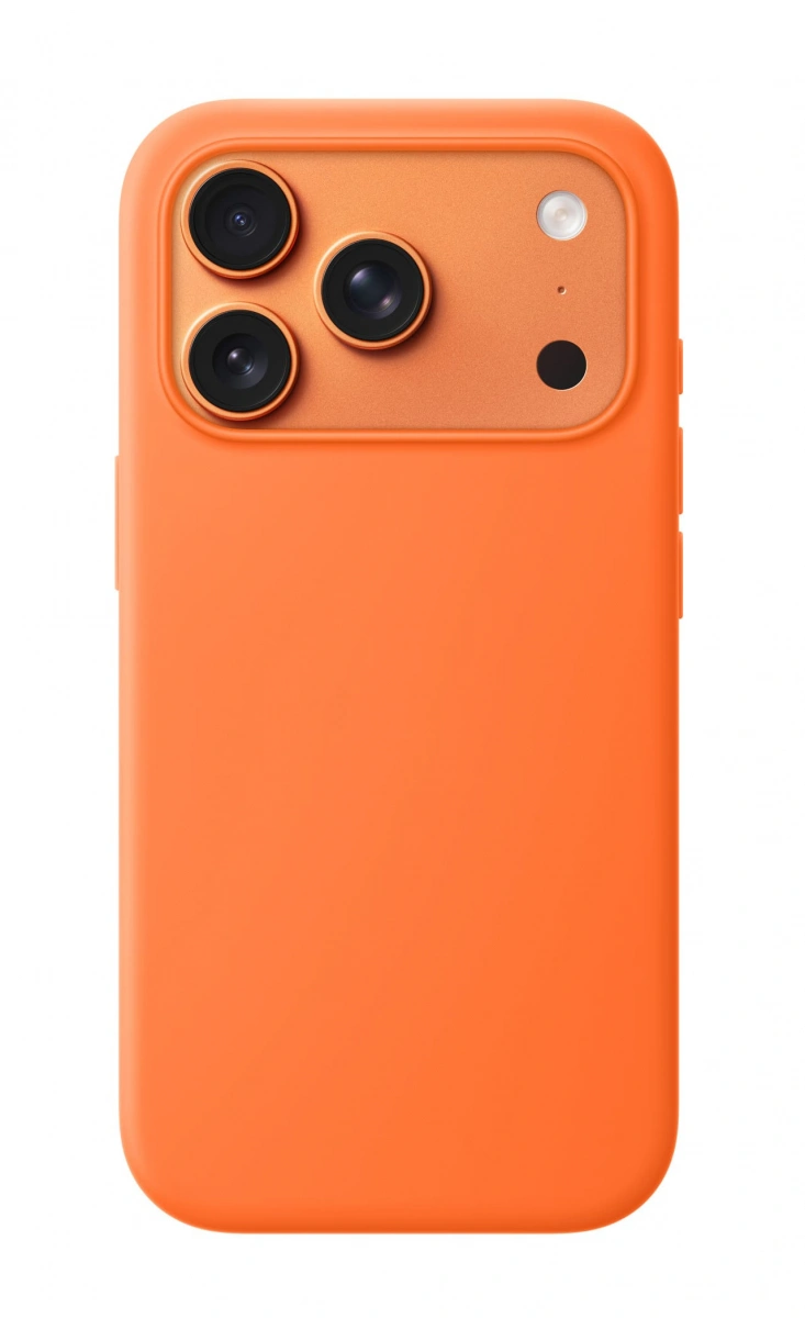 Накладка Silicone Case With MagSafe для iPhone 17 Pro, Оранжевая. Фото 1