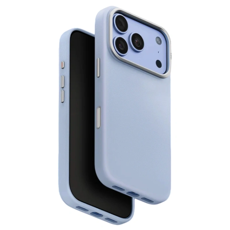 Накладка Uniq для iPhone 18 Pro / iPhone 17 Pro Lyden DS Vegan Leather Case (MagSafe), Frost Blue (IP6.3P(2026)-LYDMFBLU). Фото 1