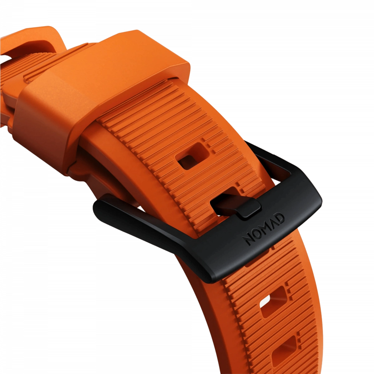 Ремешок Nomad Rugged Band для Apple Watch 42/44/45/49мм, Black/Ultra Orange (NM01217985). Фото 4