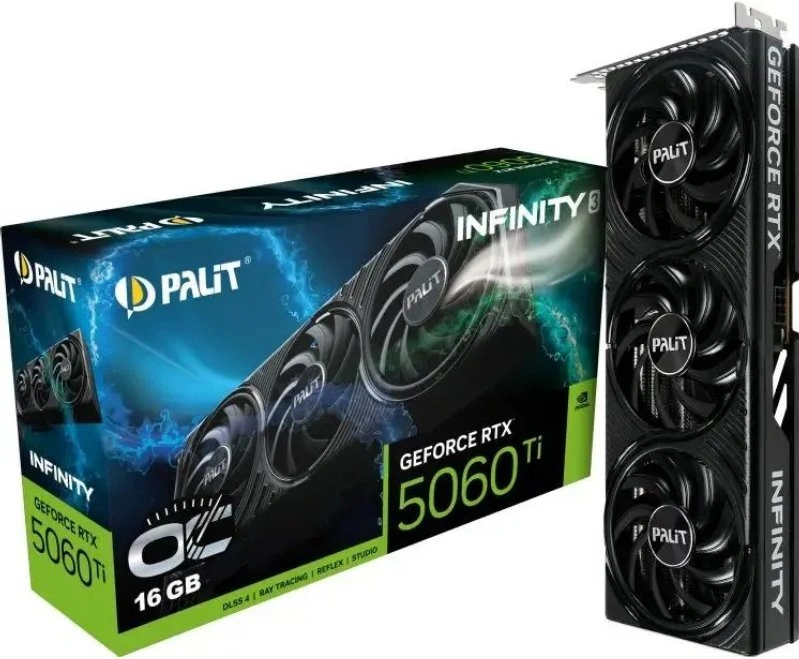 Видеокарта Palit GeForce RTX 5060 Ti Infinity 3 16GB GDDR7 128 bit PCIe 5.0. Фото 5