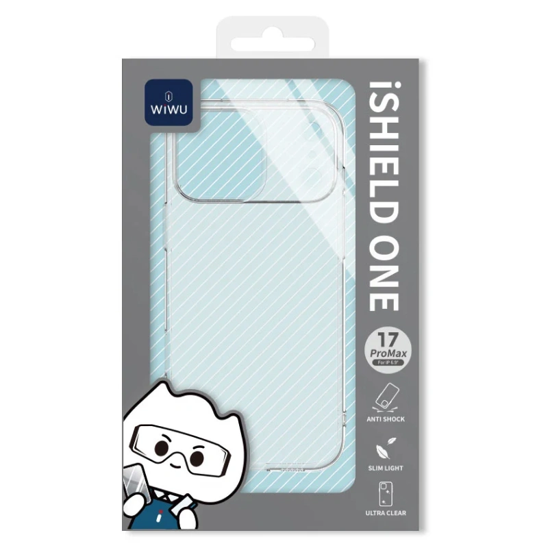 Накладка Wiwu для iPhone 17 Pro Max iShield One, Прозрачная (ZCC-108). Фото 4