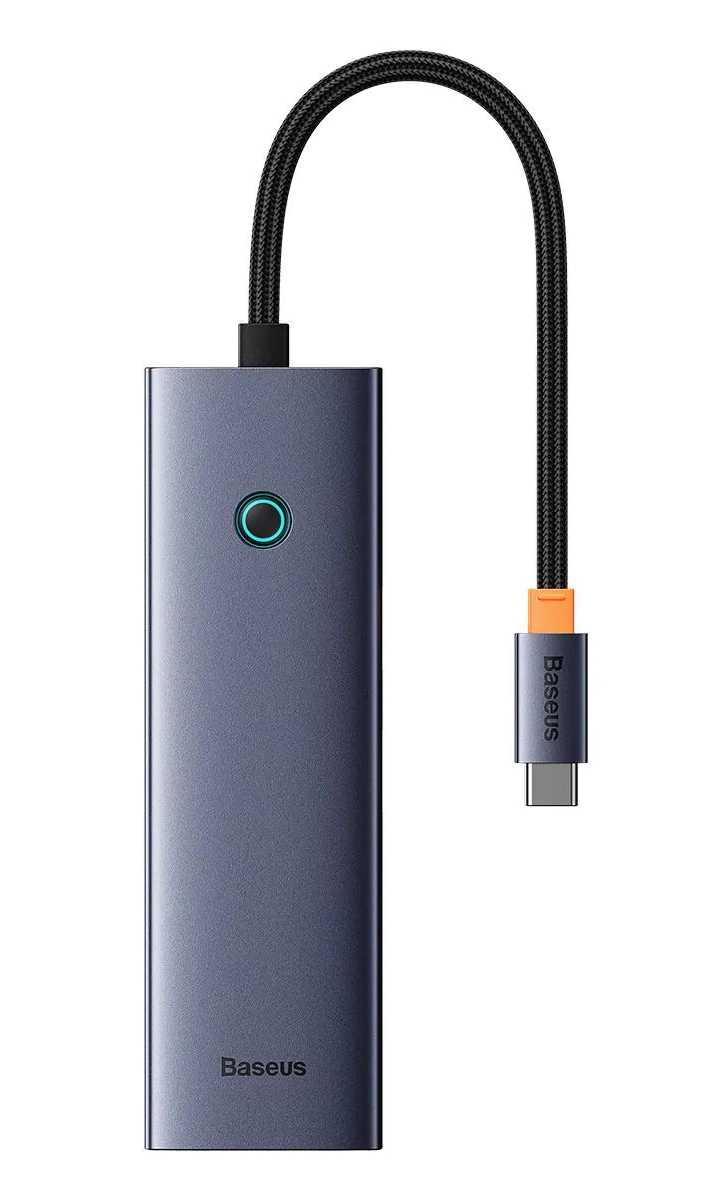 Хаб Baseus Flite Series 6-Port HUB Docking Station (Type-C to HDMI4K@60Hz*1+USB 3.2*3+USB-C*1+RJ45*1), Cерый (B00052807813-00). Фото 2