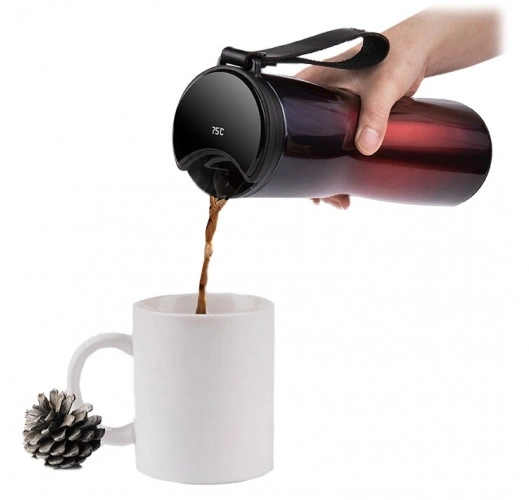 Термокружка Kiss Kiss Fish Moka OLED (430ml), Grey. Фото 3