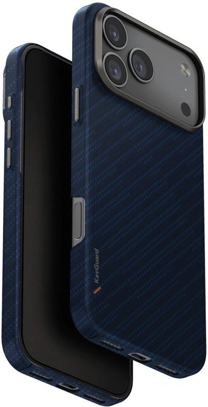 Накладка Uniq Keva Edge Aramid Case MagSafe для iPhone 17 Pro Max, Синяя (IP6.9P(2025)-KEVAEDMTBLU). Фото 5